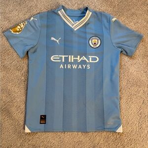 Manchester City Home jersey 23/24 De Bruyne #17 Youth size M 11/12